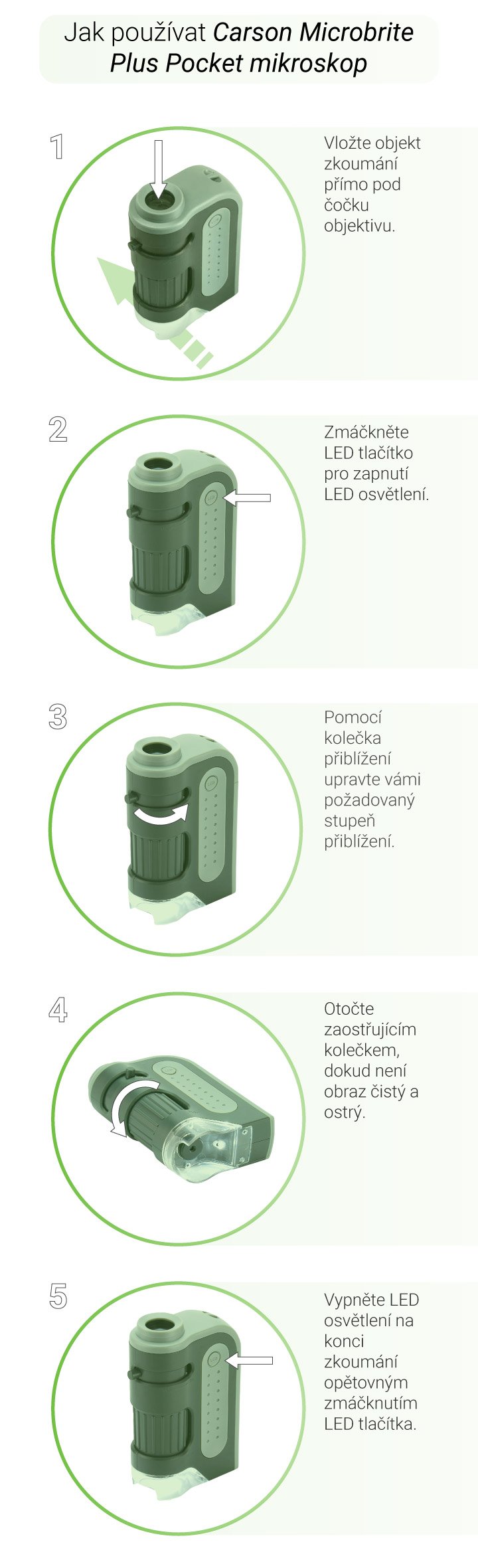 How to use the Carson Microbrite Plus Pocket Microscope